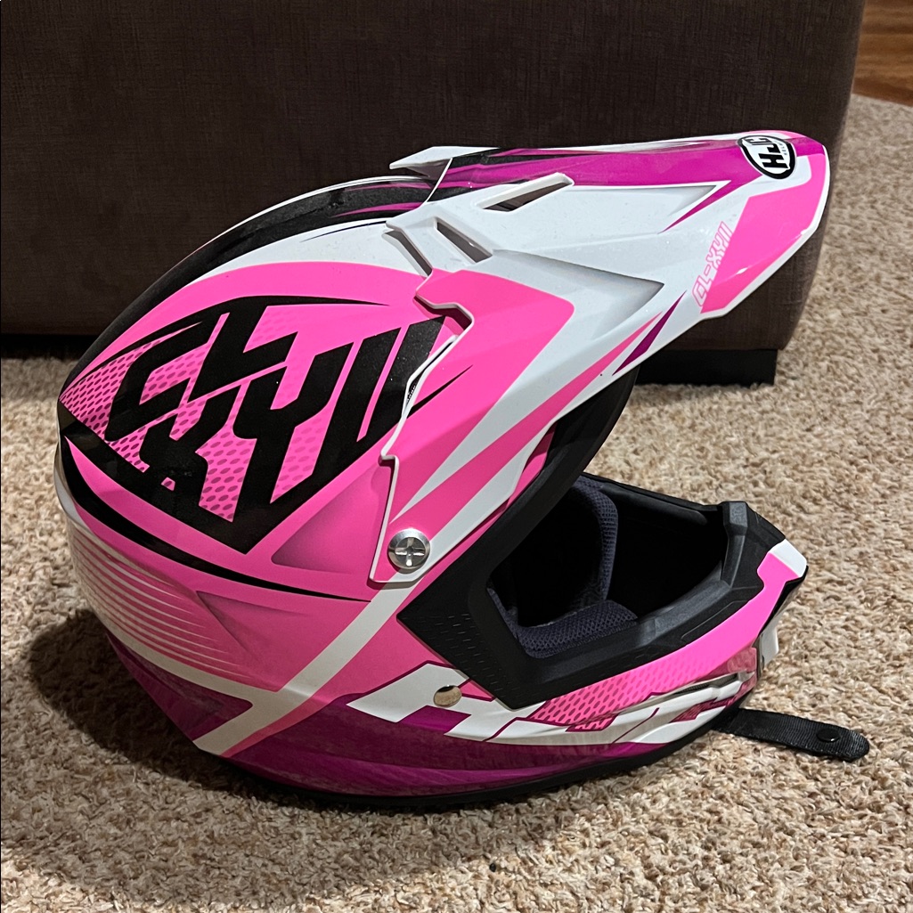 Hjc Cl-Xy 2 Ellusion Youth Mx Offroad Helmet Pink/White Lg
